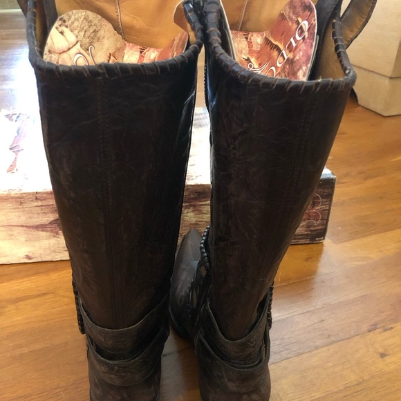 New in box Old Gringo leather brown cowboy boots - Picture 8 of 9